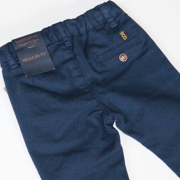 Mayoral Boys Regular Fit Navy Chinos- 6m - Picture 4 of 4